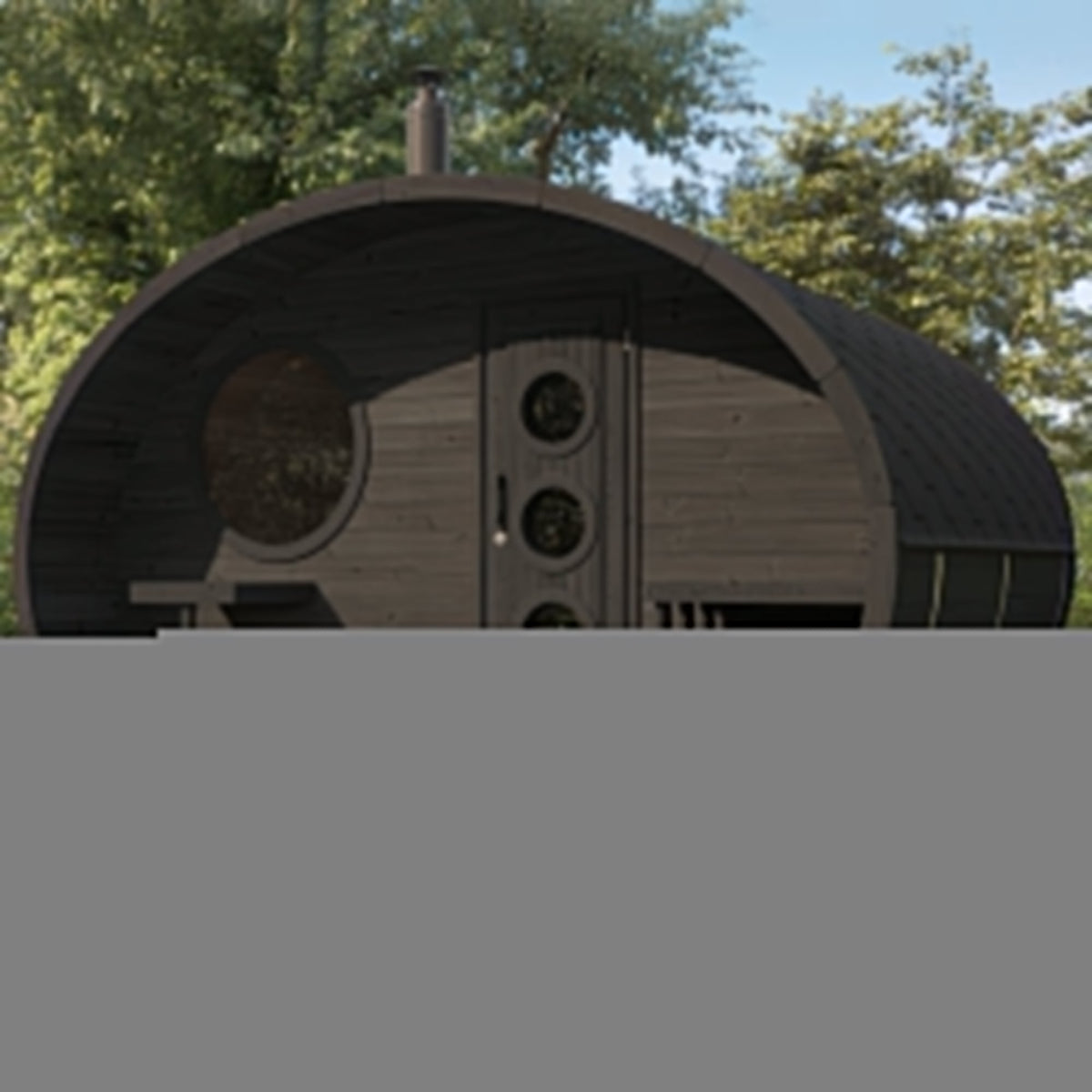 SaunaLife Model G11B Garden Series Outdoor Home Sauna Suite Kit in black, view 2