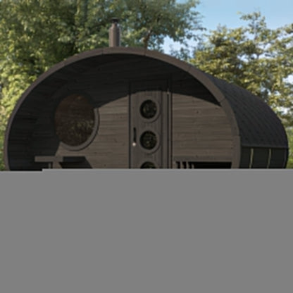 SaunaLife Model G11B Garden Series Outdoor Home Sauna Suite Kit in black, view 2