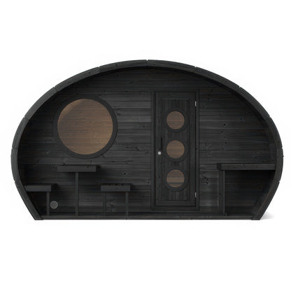 SaunaLife Model G11B Garden Series Outdoor Home Sauna Suite Kit in black, view 3