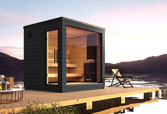 SaunaLife Garden-series Model G6 Pre-Assembled Outdoor Home Sauna - 5 Person Sauna