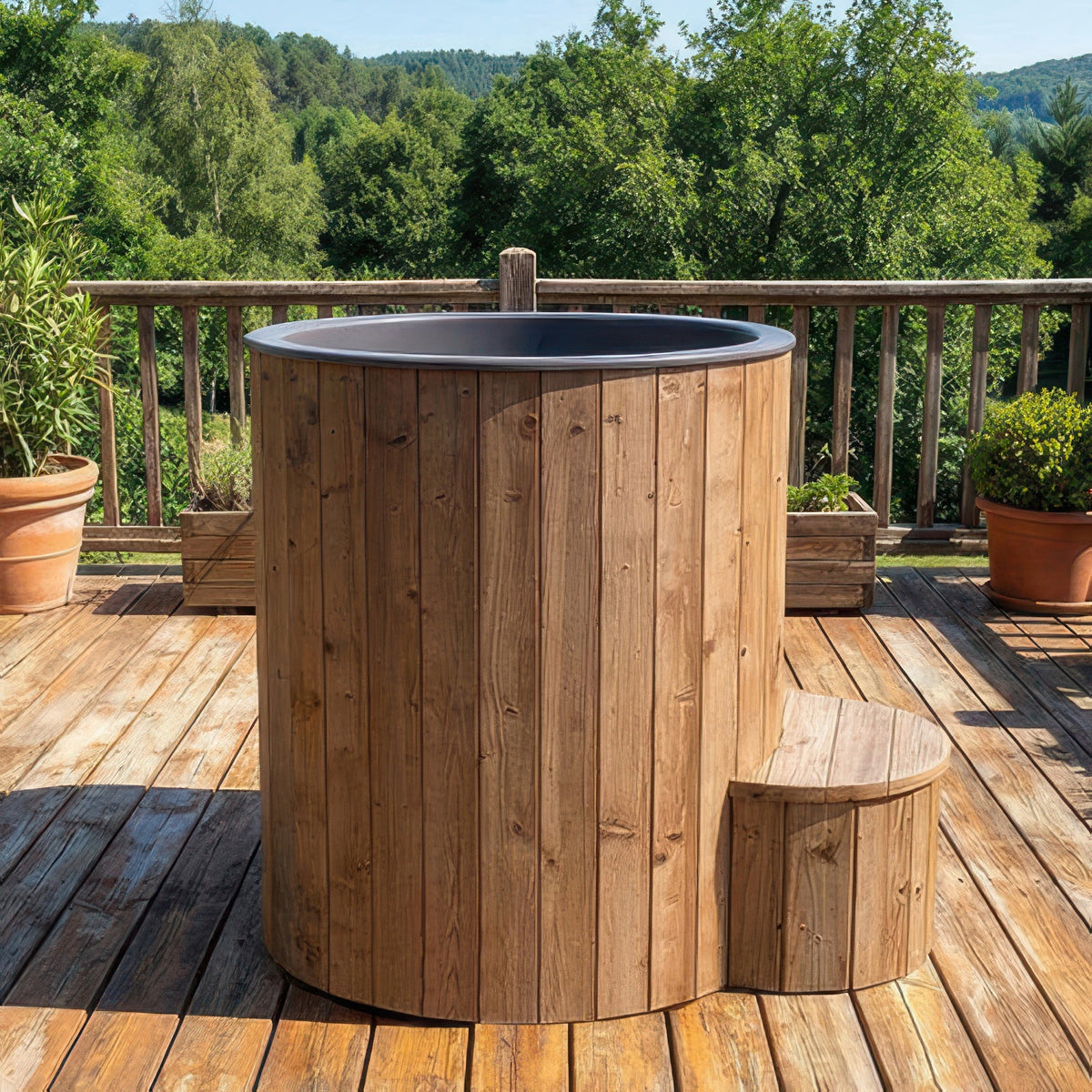 SaunaLife Model S1N, 1-Person Cold/Hot Immersion Tub, Natural — view 3