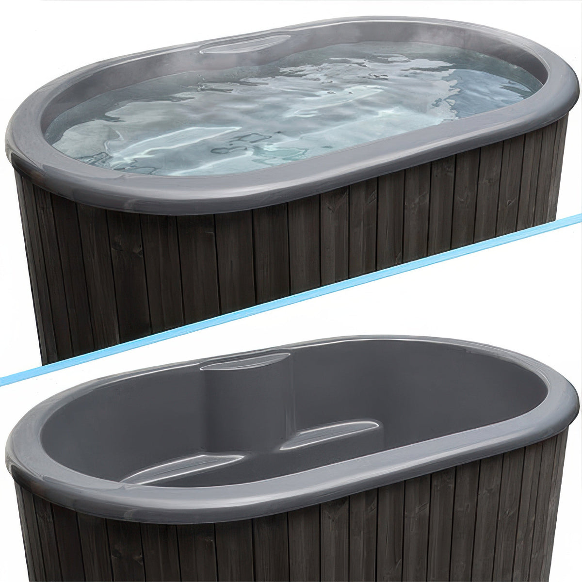 SaunaLife Model S2B, 2-Person Cold/Hot Immersion Tub, Black — view 4