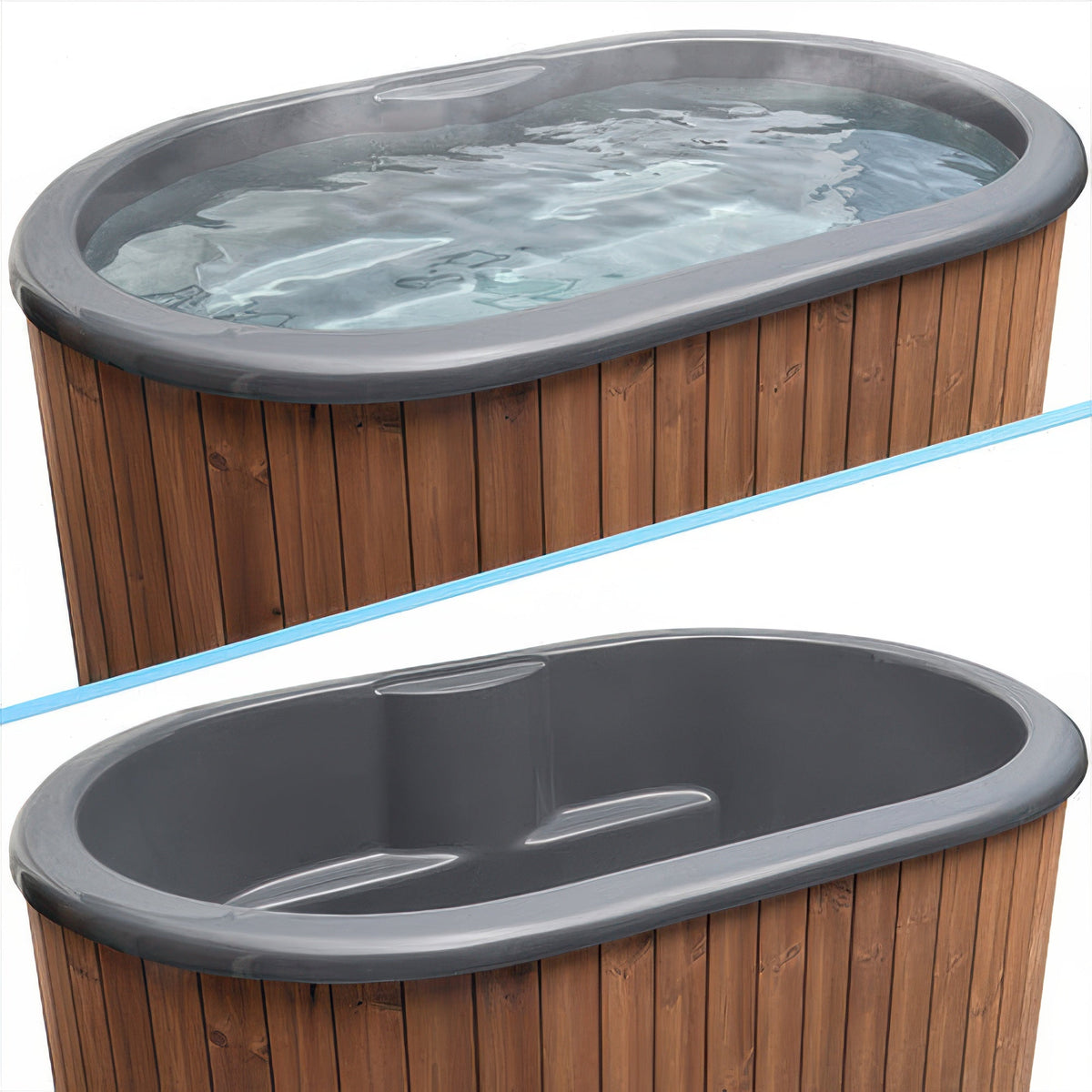 SaunaLife Model S2N, 2-Person Cold/Hot Immersion Tub, Natural — view 4