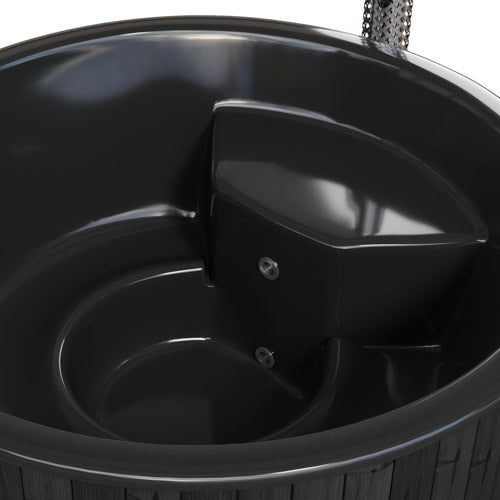 SaunaLife Model S6B - Soak Series Home Wood-Burning Hot Tub, Black, Up to 7 Persons — view 3
