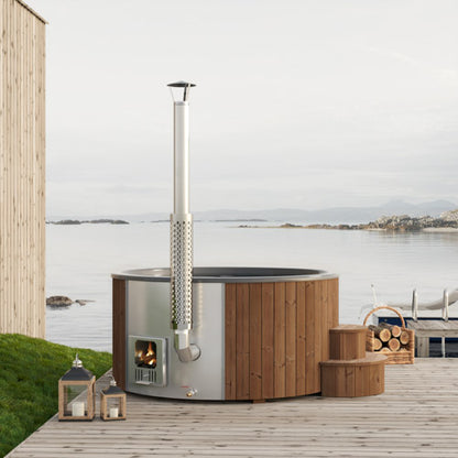 SaunaLife Model S6N - Soak Series Home Wood-Burning Hot Tub, Natural, Up to 7 Persons — view 2