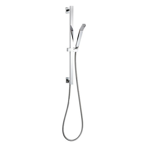 ThermaSol Square Hand Shower Kit - Shower Rail w/Hose and Wand, Square