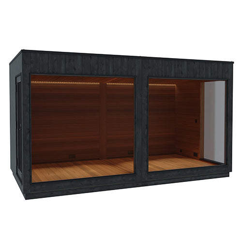 ThermaSol Nordic Misty Lounge XL 2-Entrance - Outdoor XL Sauna Lounge for Nordic Misty Sauna Cabin, 2 Entrances