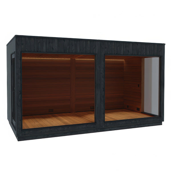 ThermaSol Nordic Misty Lounge XL 2-Entrance - Outdoor XL Sauna Lounge for Nordic Misty Sauna Cabin, 2 Entrances