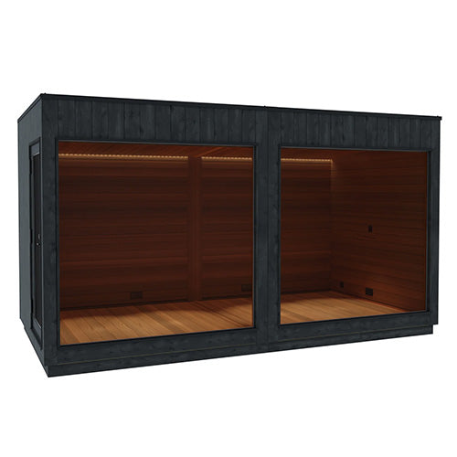 ThermaSol Nordic Misty Lounge XL 1-Entrance - Outdoor XL Sauna Lounge for Nordic Misty Sauna Cabin, 1 Entrance