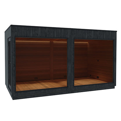 ThermaSol Nordic Misty Lounge XL 1-Entrance - Outdoor XL Sauna Lounge for Nordic Misty Sauna Cabin, 1 Entrance