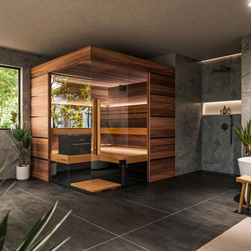 ThermaSol Astra Sauna Cabin - Indoor Sauna Kit, Semi-Panoramic Glass, Up to 4 Persons — view 2