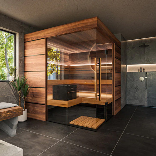 ThermaSol Astra Sauna Cabin - Indoor Sauna Kit, Semi-Panoramic Glass, Up to 4 Persons — view 4