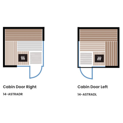 ThermaSol Astra Sauna Cabin - Indoor Sauna Kit, Semi-Panoramic Glass, Up to 4 Persons — view 5