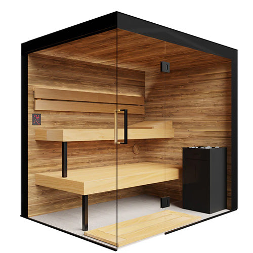 ThermaSol Lumaria Sauna Cabin - Indoor Sauna Kit, Front/Side Glass, Up to 5 Persons