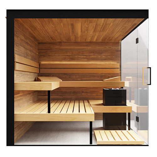 ThermaSol Lumaria Sauna Cabin - Indoor Sauna Kit, Front/Side Glass, Up to 5 Persons — view 3