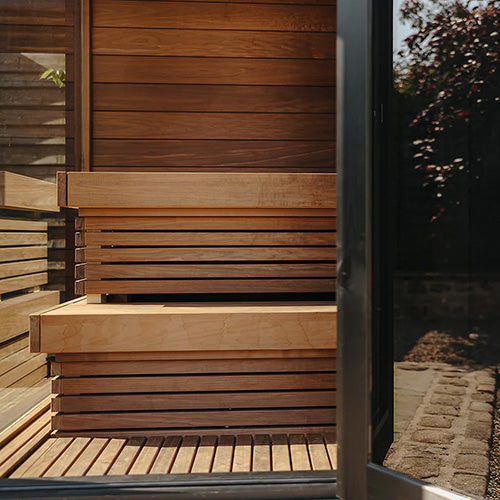 ThermaSol Nordic Misty Sauna Cabin - Fully Assembled Outdoor Sauna, Modular, 2 to 5 Person — view 3