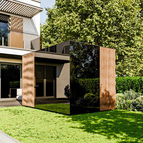 ThermaSol Ombra Sauna Cabin - Fully Assembled Outdoor Sauna, Stopsol Bronze Glass, Up to 5 Persons
