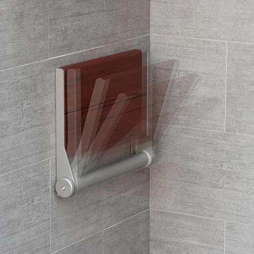 ThermaSol bamboo shower seat detail view