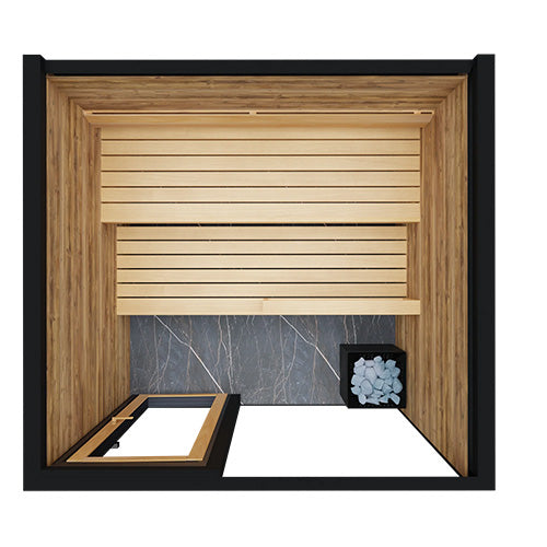 ThermaSol Spectra Sauna Cabin - Fully Assembled Outdoor Sauna, Tinted Glass Front, Up to 4 Persons — view 5