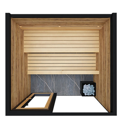ThermaSol Spectra Sauna Cabin - Fully Assembled Outdoor Sauna, Tinted Glass Front, Up to 4 Persons — view 5