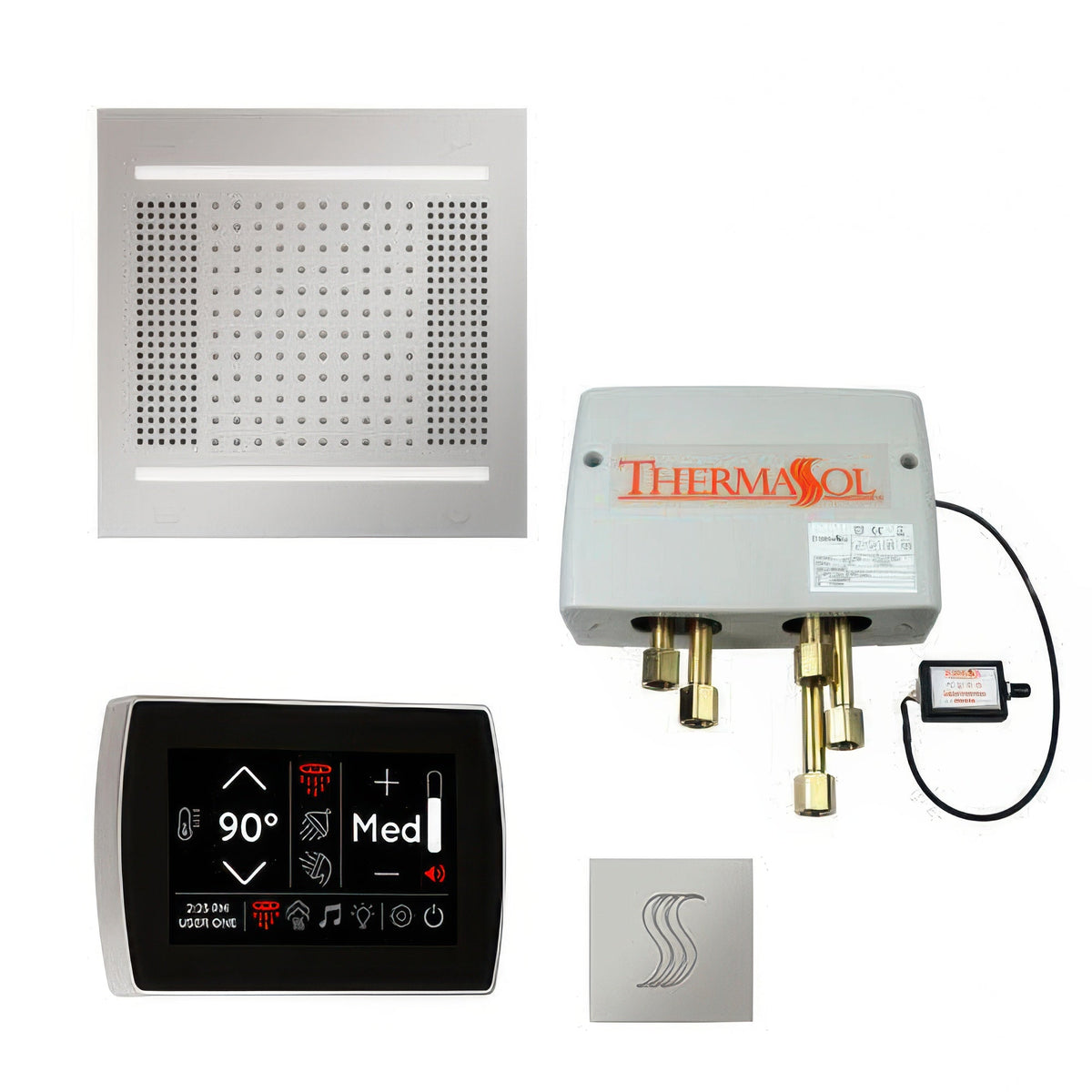 ThermaSol STC & HydroVive Total Wellness Package - SignaTouch Control, HydroVive Rainhead, SteamVection Steamhead, Digital Shower Valve