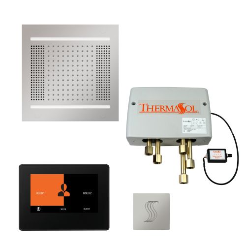 ThermaSol TT2 & HydroVive Total Wellness Package - ThermaTouch2 Control, HydroVive Rainhead, SteamVection Steamhead, Digital Shower Valve