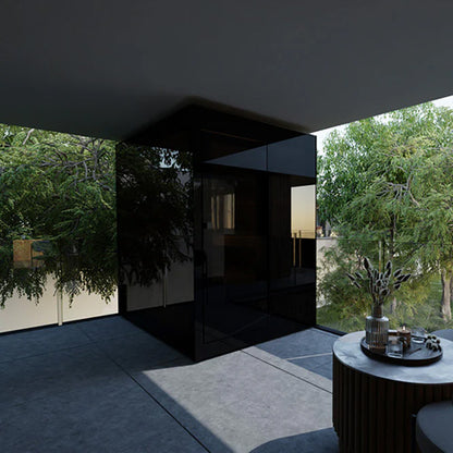 ThermaSol Vera Sauna Cabin - Fully Assembled Outdoor Sauna, Tinted Parsol Glass, Up to 3 Persons