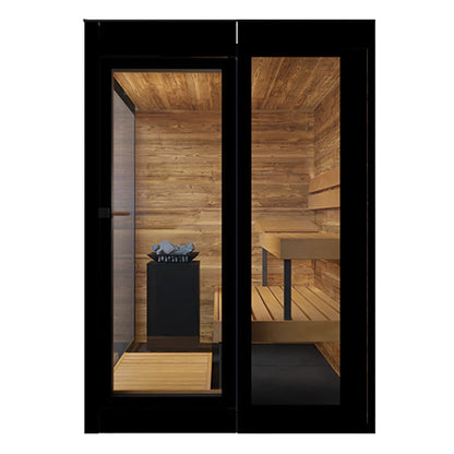ThermaSol Vera Sauna Cabin - Fully Assembled Outdoor Sauna, Tinted Parsol Glass, Up to 3 Persons — view 4