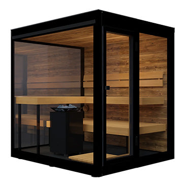 ThermaSol Vue Sauna Cabin - Fully Assembled Outdoor Sauna, Mirrored Glass, Up to 4 Persons — view 2