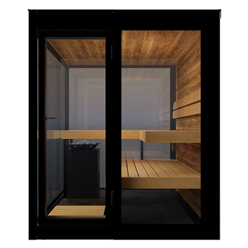 ThermaSol Vue Sauna Cabin - Fully Assembled Outdoor Sauna, Mirrored Glass, Up to 4 Persons — view 4