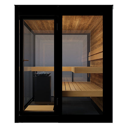 ThermaSol Vue Sauna Cabin - Fully Assembled Outdoor Sauna, Mirrored Glass, Up to 4 Persons — view 4