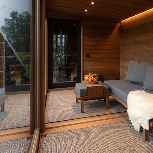 ThermaSol Nordic Misty Lounge XL 1-Entrance - Outdoor XL Sauna Lounge for Nordic Misty Sauna Cabin, 1 Entrance — view 3