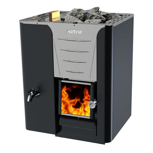 Harvia Pro 20 LS - Pro Series LS, 24.1kW, Sauna Wood Stove with Water Tank