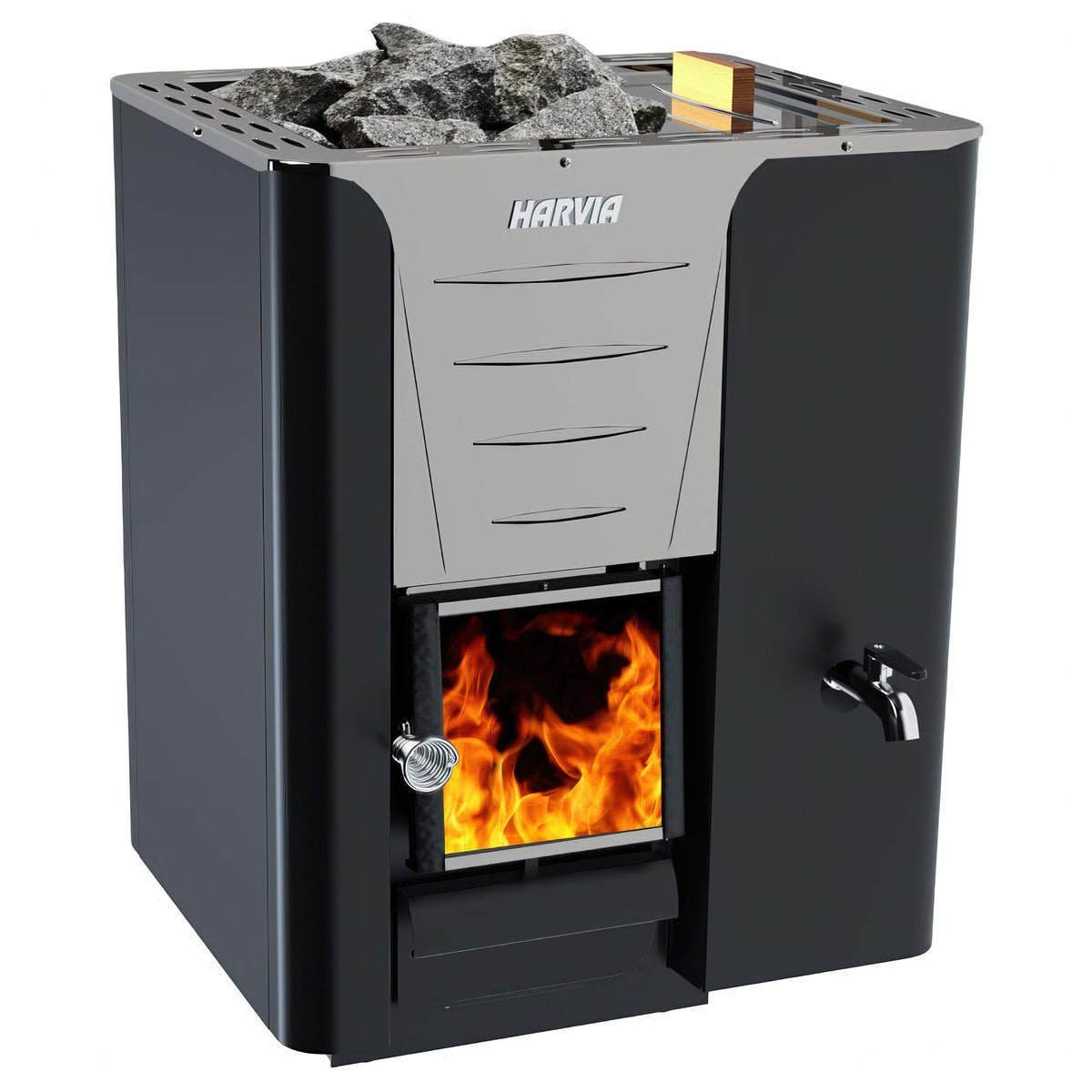 Harvia Pro 20 RS - Pro Series, 24.1kW, Sauna Wood Stove with Water Tank