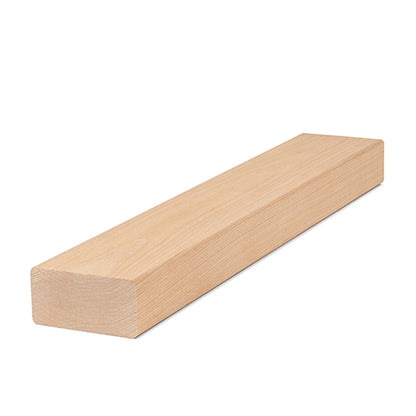 PROSAUNAS Alder 2x3 (28mm x 65mm) S4SEE SHP - Sauna Wood, Smooth 4 Sides Eased Edges, SHP Profile, Bench Material