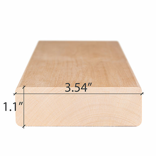 PROSAUNAS Alder 2x4 (28mm x 90mm) S4SEE SHP - Sauna Wood, Smooth 4 Sides Eased Edges, SHP Profile, Bench Material — view 5