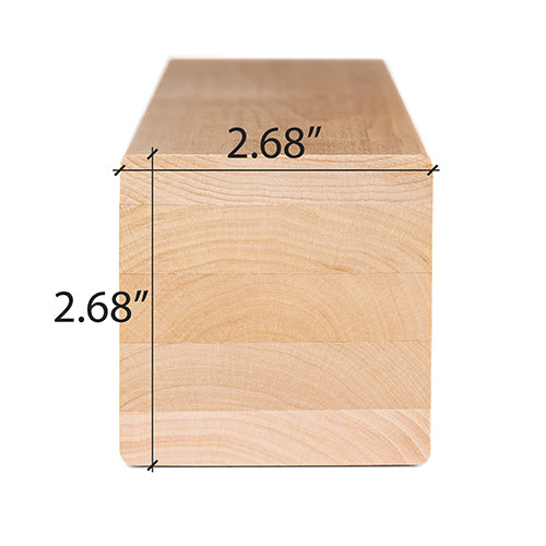 PROSAUNAS Alder 3x3 (68mm x 68mm) S4SEE SHP - Engineered Sauna Wood, Smooth 4 Sides Eased Edges, SHP Profile, Bench and Support Material — view 5