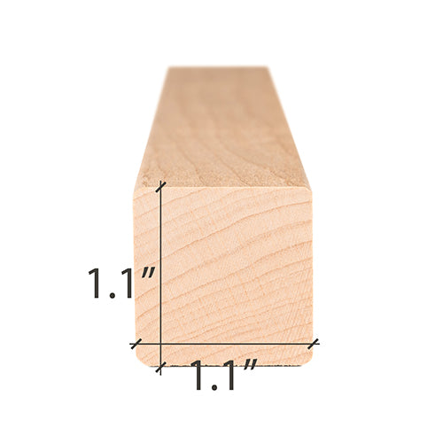 PROSAUNAS Alder 2x2 (28mm x 28mm) S4SEE SHP - Sauna Wood, Smooth 4 Sides, Eased Edges, Trim Moulding, SHP Profile — view 4