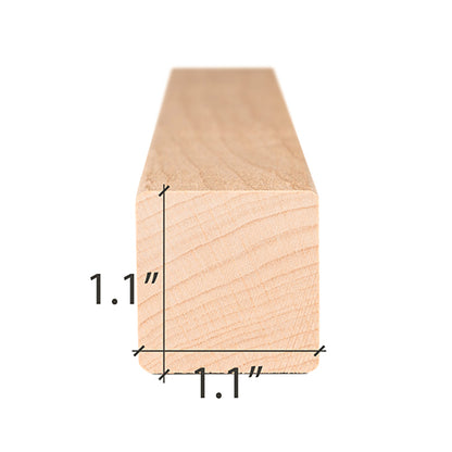 PROSAUNAS Alder 2x2 (28mm x 28mm) S4SEE SHP - Sauna Wood, Smooth 4 Sides, Eased Edges, Trim Moulding, SHP Profile — view 4