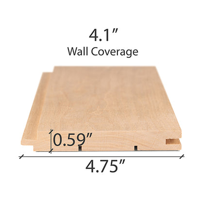 PROSAUNAS Alder 1x5 (15mm x 120mm) T&G STS4 - Sauna Wood, Tongue & Groove, STS4 Profile, Nickel-Gap, Wall Material — view 4