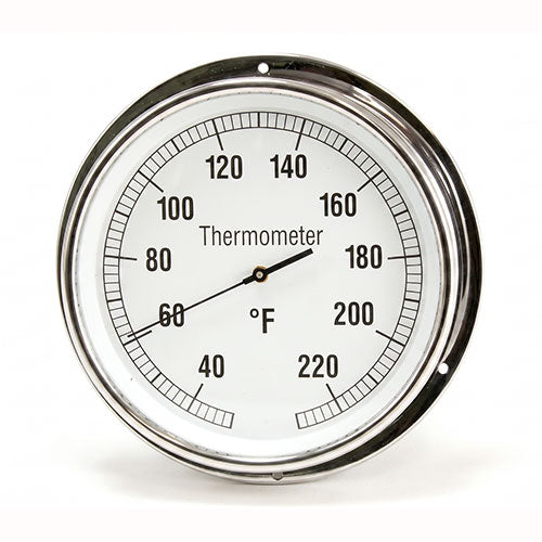 Bathology PreciseTemp 410 - Commercial Sauna Room Thermometer, Metal, Round, 5-7/8"
