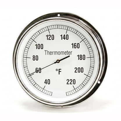 Bathology PreciseTemp 410 - Commercial Sauna Room Thermometer, Metal, Round, 5-7/8"