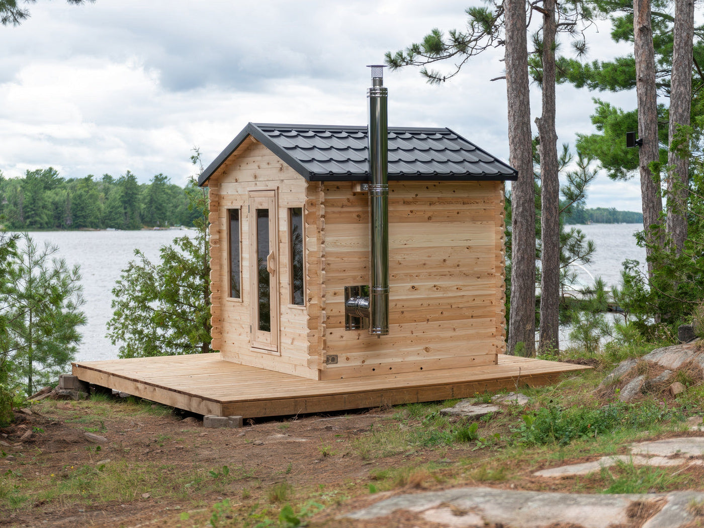 Canadian Timber Georgian 4 Person Cabin Sauna — view 1