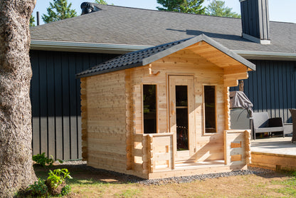 Canadian Timber Georgian 4 Person Cabin Sauna with Porch — view 1