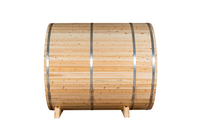 Canadian Timber Serenity MP 4-6 Person Barrel Sauna with Porch — view 3