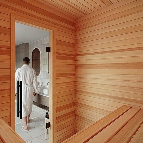 PROSAUNAS Cedar 1x4 VG T&G NG - Sauna Wood, Vertical Grain, Clear Grade A+, Tongue & Groove, Nickel-Gap, Wall Material — view 4