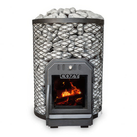 Cozy Heat O Thru-Wall Sauna Stove - Wood-Burning Sauna Stove, Up to 18kW