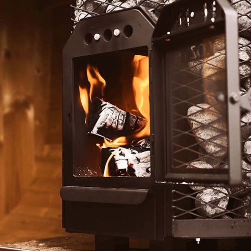 Cozy Heat O Thru-Wall Sauna Stove - Wood-Burning Sauna Stove, Up to 18kW — view 2