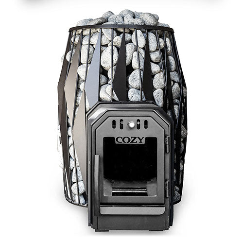 Cozy Heat OG Thru-Wall Sauna Stove - Wood-Burning Sauna Stove, Up to 18kW