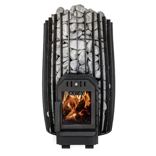 Cozy Heat SW Thru-Wall Sauna Stove - Wood-Burning Sauna Stove, Up to 18kW